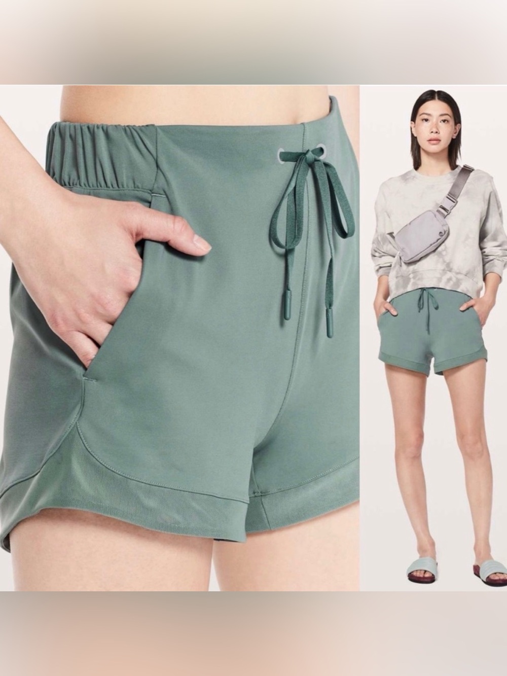 Lululemon Sunsetting Shorts in Juniper